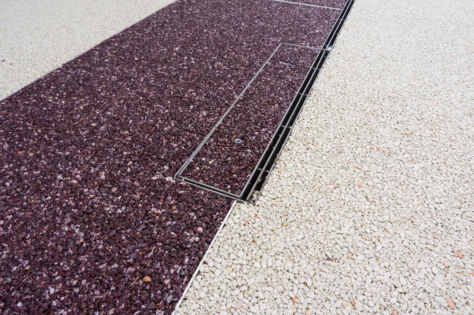 exposed stone carpet paving