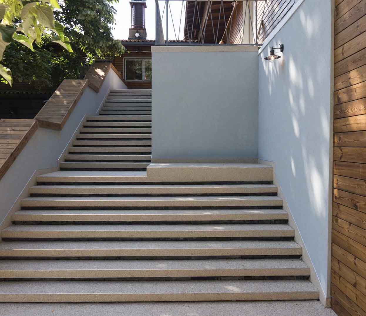 stone carpet on stairs