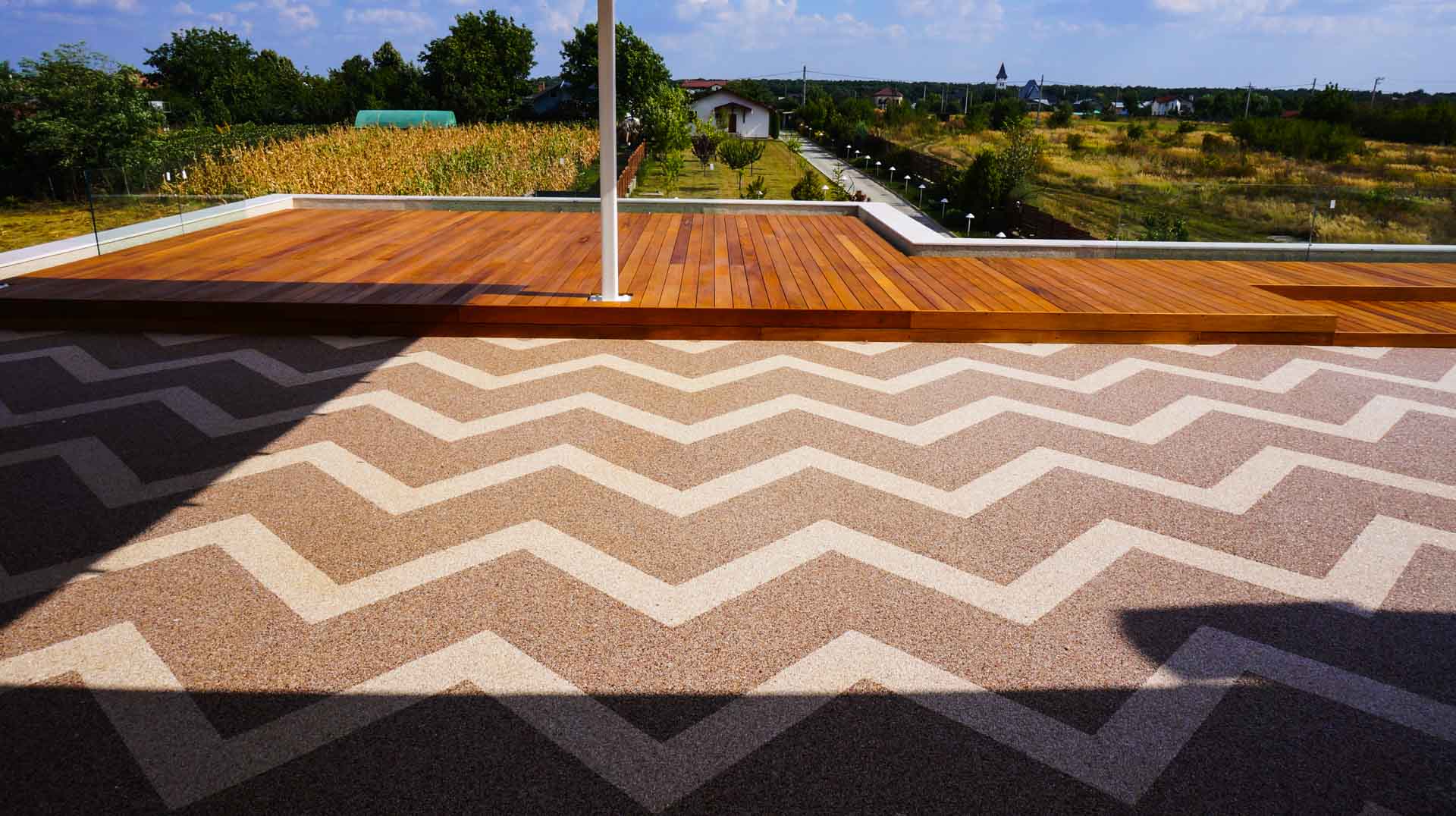 beautiful resin bound terrace flooring