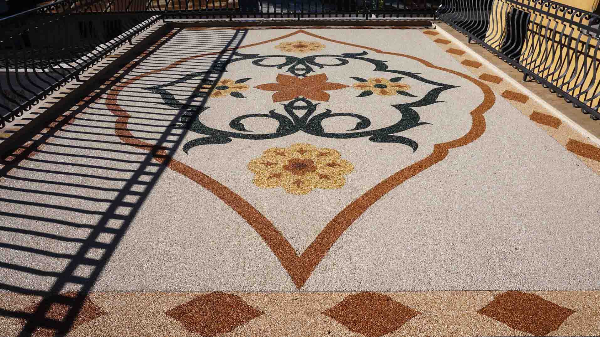 marble resin paving design