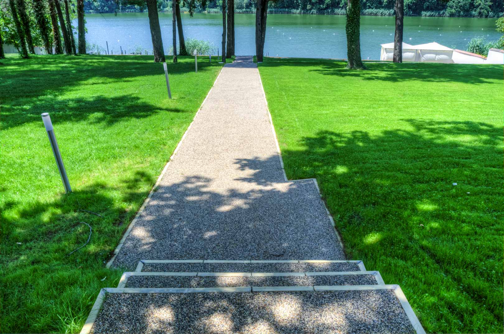 natural epoxy stone flooring footpath