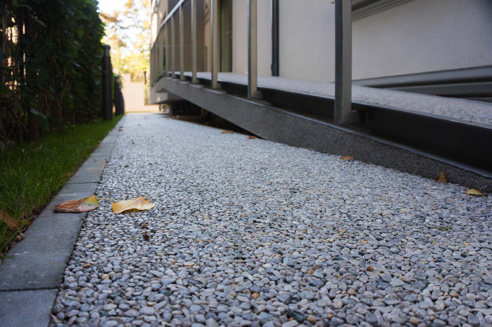 natural epoxy stone paving footpath
