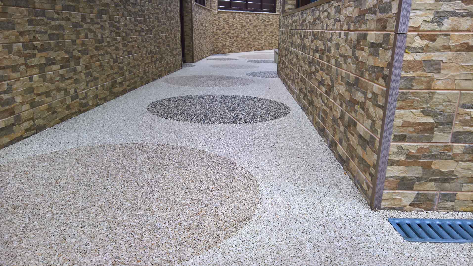 natural stones footpath paving with resin binder