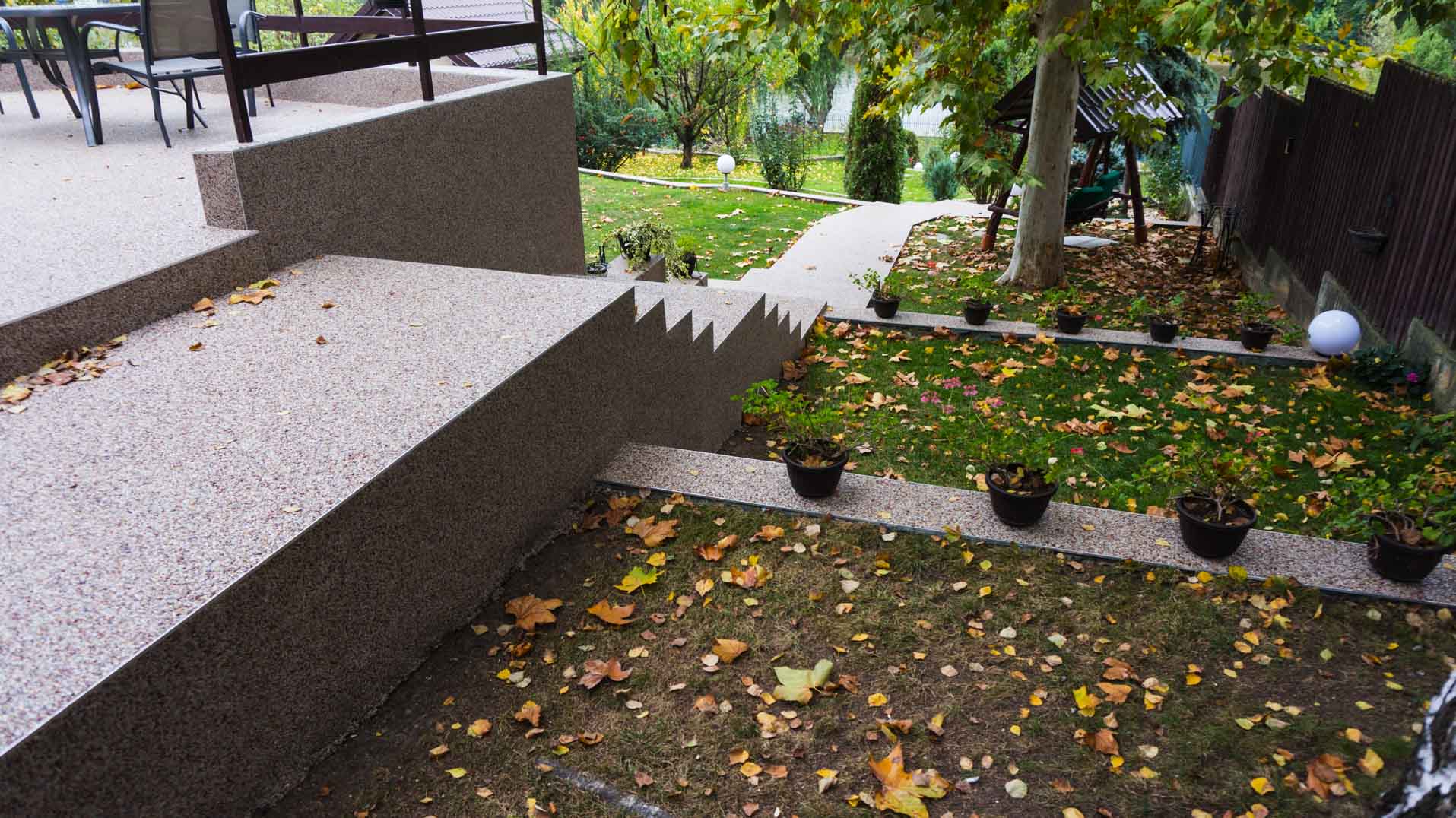 outdoor natural stone carpet footpath