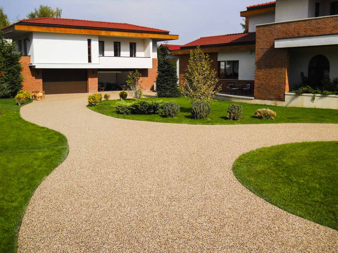 poured natural stone resin paving