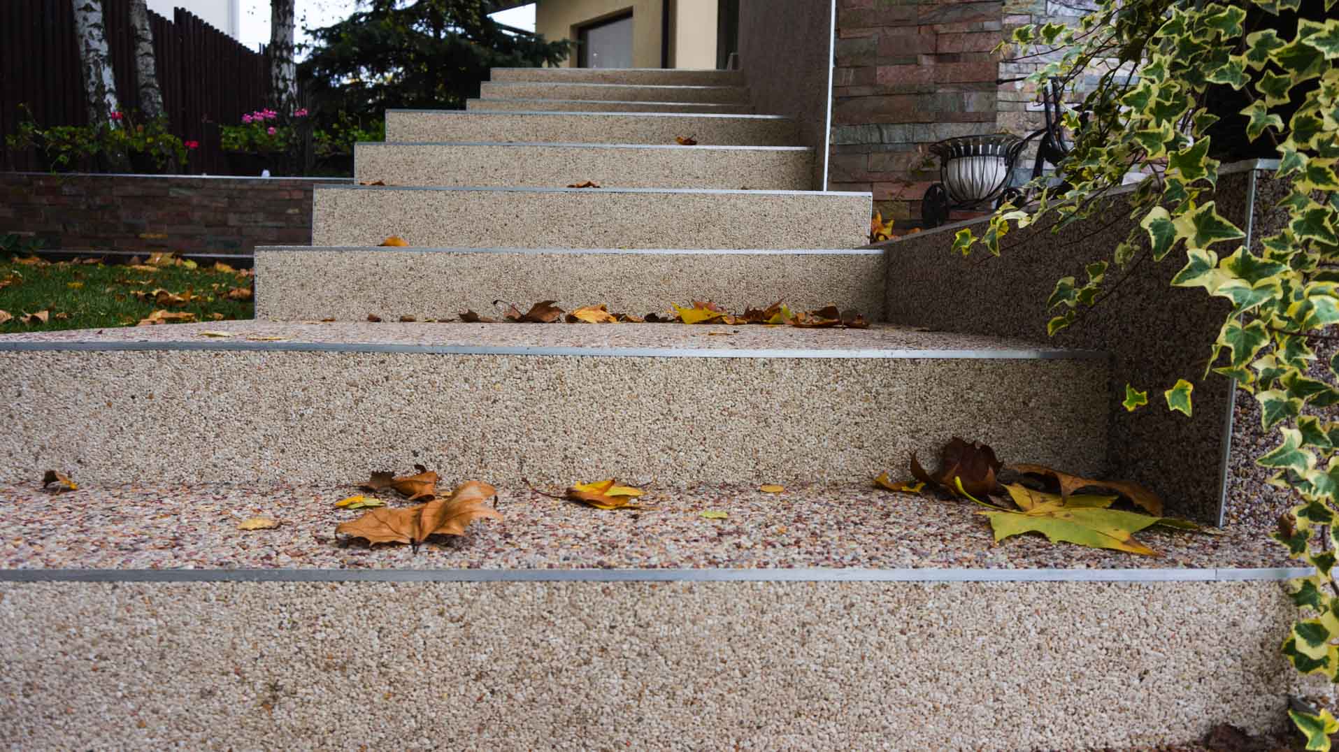 seamless stone carpet on stairs