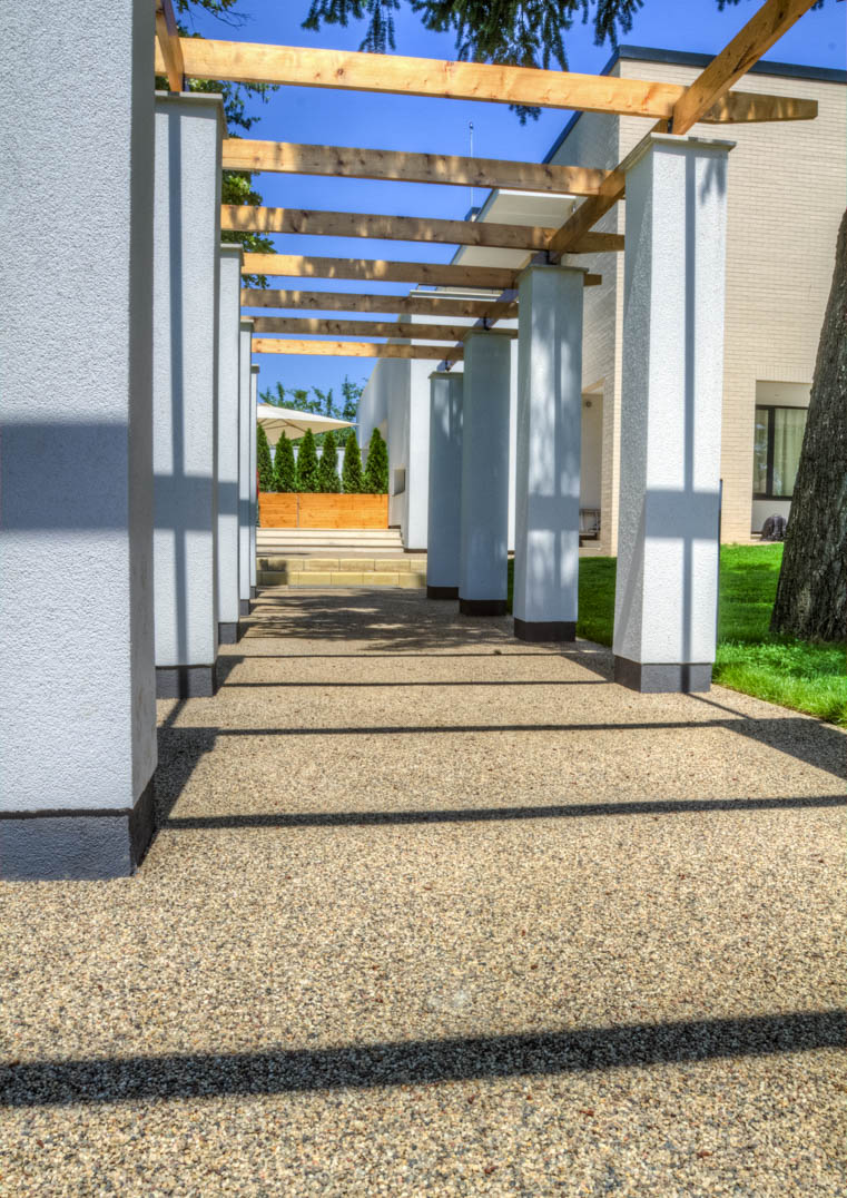 stone carpet exterior space